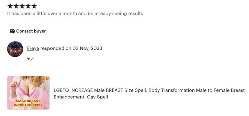 Male Breast Enlargement Spell (LGBTQ) - Image 6